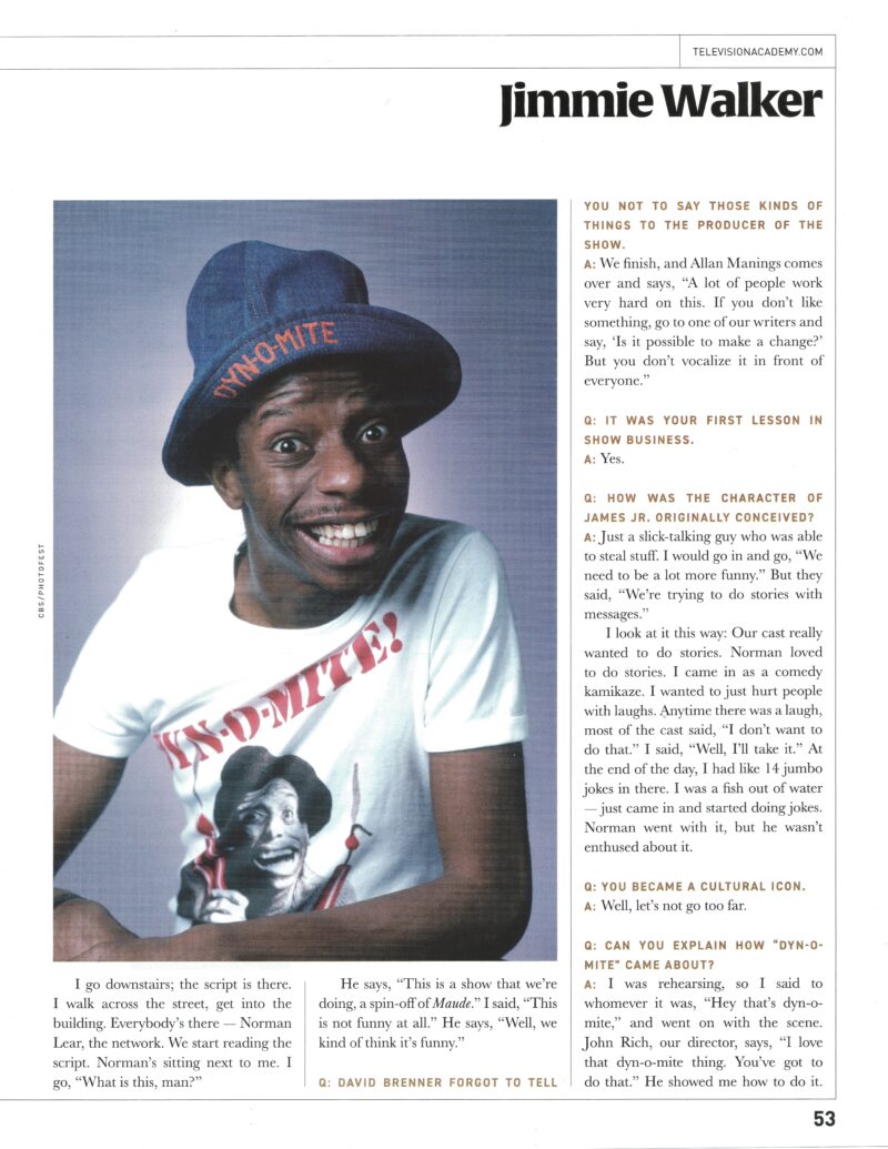 Bio The Official Site of Jimmie "JJ" Walker
